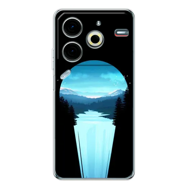 Чехол с рисунком «Синий Водопад» для TECNO Pova 6 Neo 5G Чехол с рисунком «Синий Водопад» для TECNO Pova 6 Neo 5G