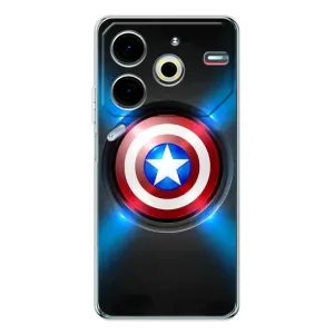 Чехол с Щитом Капитана Америки на Tecno Pova 6 Neo 5G (Яркий Щит Капитана)