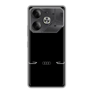 Силіконовий бампер з картинкою машини на Tecno Pova 6 (Сілует Audi)