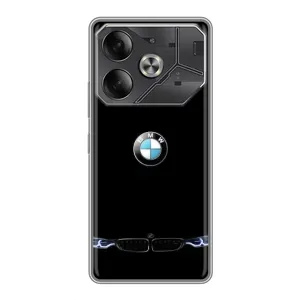 Силіконовий бампер з картинкою машини на Tecno Pova 6 (Чорний BMW)