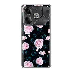 Чохли з принтом Троянд для Tecno Pova 6 (Чайні троянди)