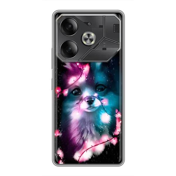 Чехол с рисунком «Черная Лиса» для TECNO Pova 6