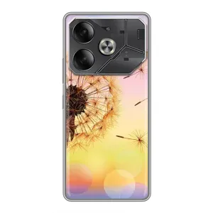 Силиконовый Чехол с одуванчиками на Tecno Pova 6 (Цветок-одуванчик)