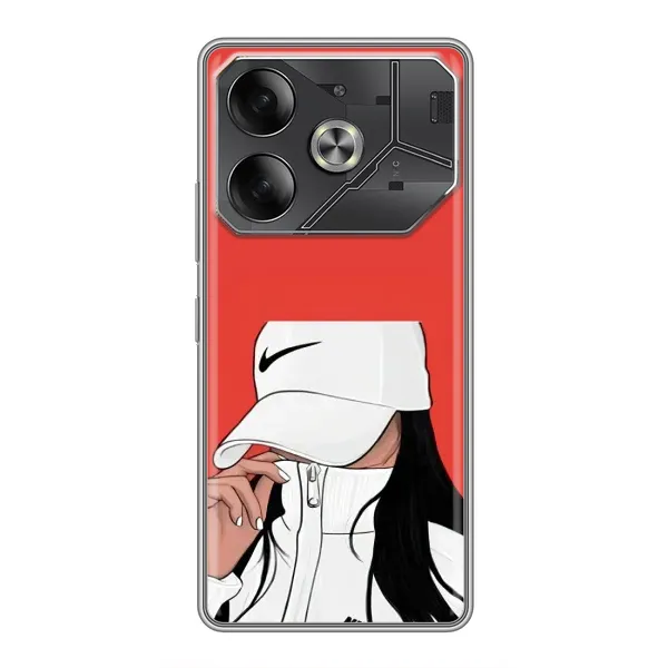 Чехол с рисунком «Девушка Nike» для TECNO Pova 6 Чехол с рисунком «Девушка Nike» для TECNO Pova 6
