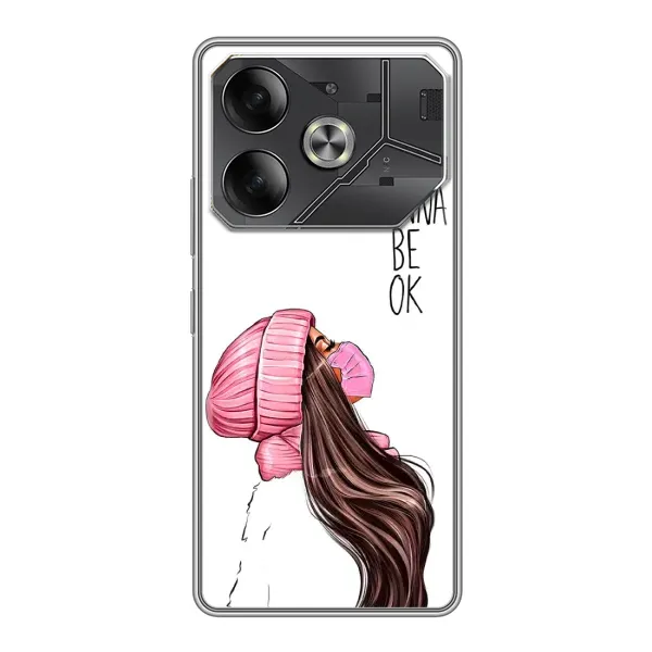 Чехол с рисунком «Девушка в маске» для TECNO Pova 6 Чехол с рисунком «Девушка в маске» для TECNO Pova 6