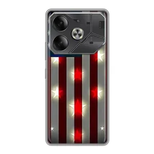 Чохол Прапор USA для Tecno Pova 6 (Прапор США 2)