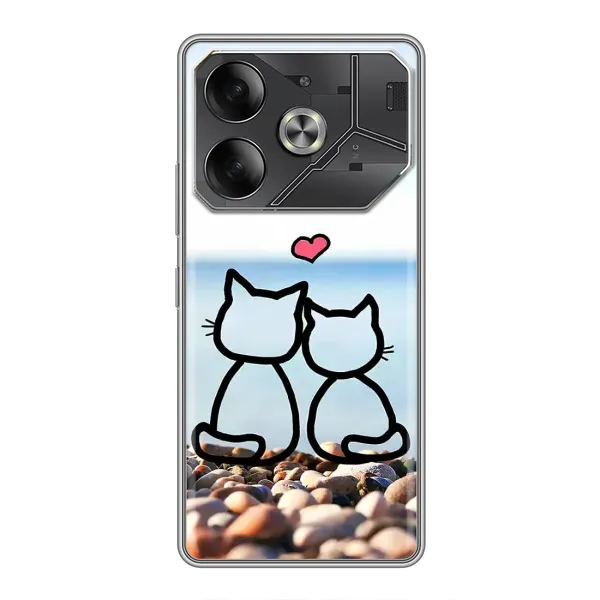Чехол с рисунком «Котейки» для TECNO Pova 6 Чехол с рисунком «Котейки» для TECNO Pova 6