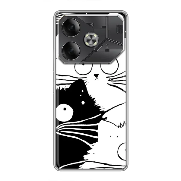 Чехол с рисунком «КОТИКИ» для TECNO Pova 6 Чехол с рисунком «КОТИКИ» для TECNO Pova 6