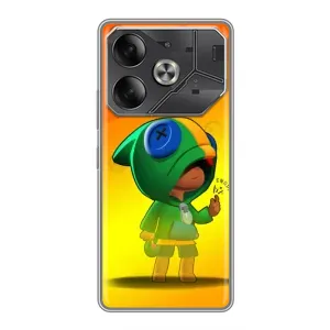Чохол Бравл Старс для Tecno Pova 6 (LEON в кофті)