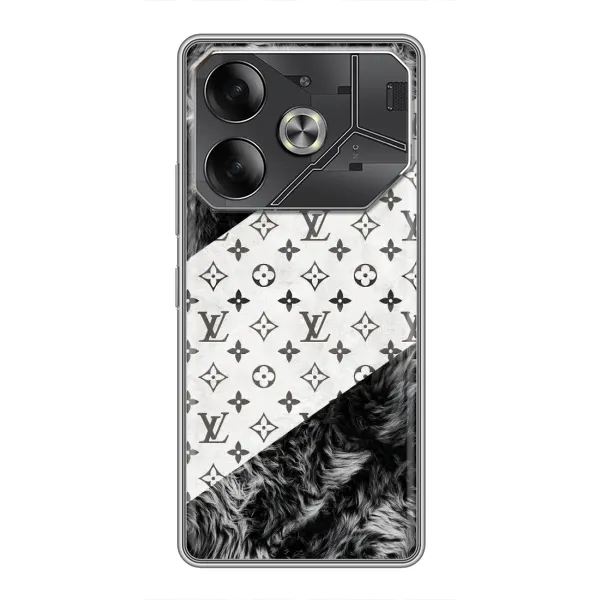 Чехол с рисунком «LV на белом» для TECNO Pova 6 Чехол с рисунком «LV на белом» для TECNO Pova 6