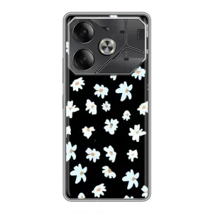 Чехол с ромашками на Tecno Pova 6 (Маленькие ромашки)