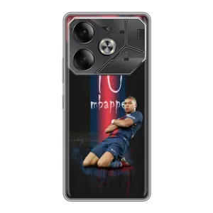 Чехол (TPU) с Футболистом на Tecno Pova 6 (MBAPPE 10)