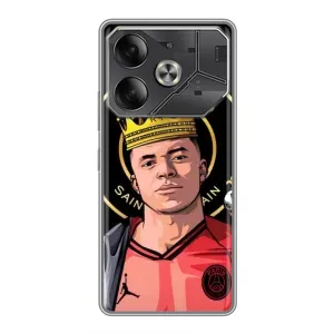 Чехол (TPU) с Футболистом на Tecno Pova 6 (Mbappe King)