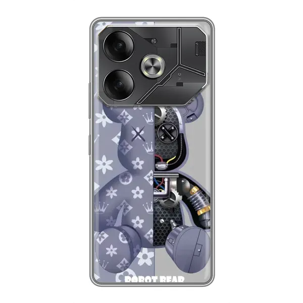 Чехол с рисунком «Медведь Louis Vuitton» для TECNO Pova 6