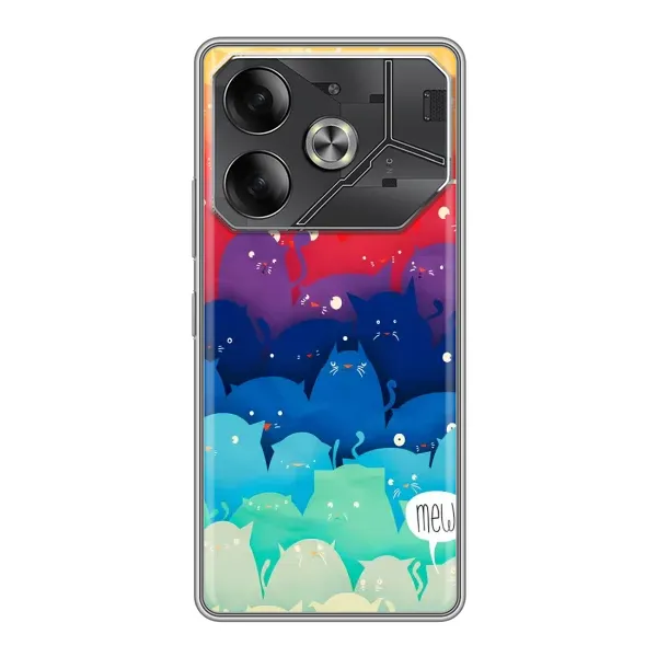 Чехол с рисунком «Mew» для TECNO Pova 6