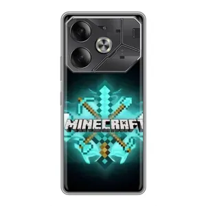 Чехол майнкрафт для Tecno Pova 6 (MineCraft 2)