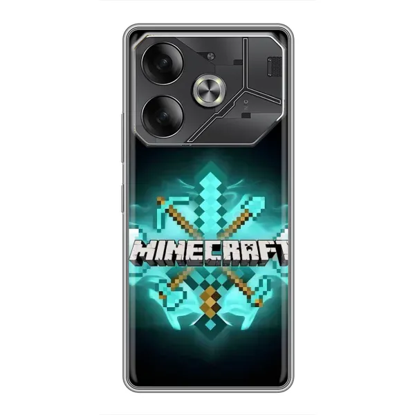 Чехол с рисунком «MineCraft 2» для TECNO Pova 6