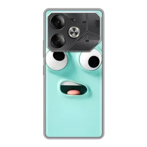 Силиконовые Чехлы (смешные стикеры) для Tecno Pova 6 (Забавное мятное лицо)
