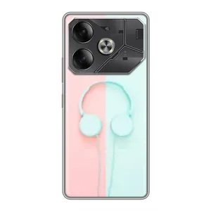 Девчачий Чехол для Tecno Pova 6 (Наушники)