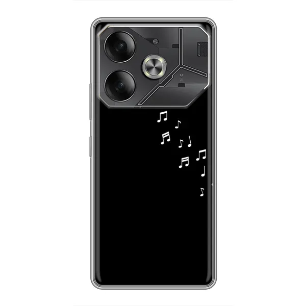 Чехол с рисунком «Ноты» для TECNO Pova 6 Чехол с рисунком «Ноты» для TECNO Pova 6