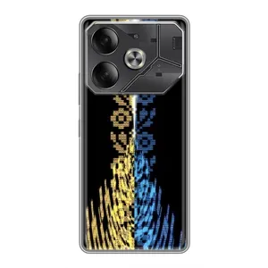 Силиконовый Чехол на Tecno Pova 6 (Патриотическая вышиванка)