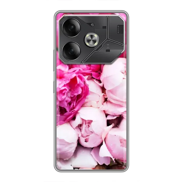 Чехол с рисунком «Пионы» для TECNO Pova 6 Чехол с рисунком «Пионы» для TECNO Pova 6