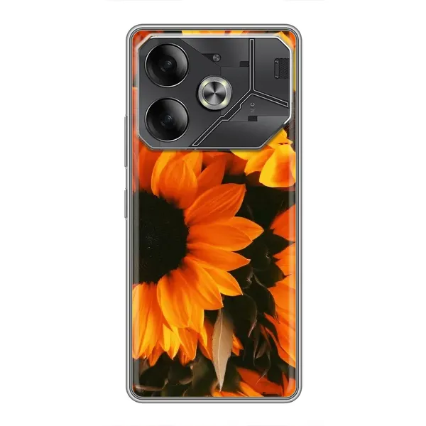 Чехол с рисунком «подсолнухи» для TECNO Pova 6 Чехол с рисунком «подсолнухи» для TECNO Pova 6