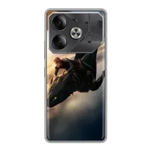 Чехол дракон Беззубик для Tecno Pova 6 (Полет Беззубика)