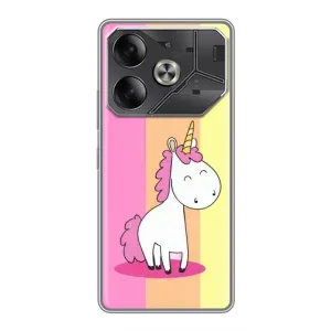 Чехол Unicorn на Tecno Pova 6 (Радужный Единорог)