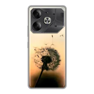 Силиконовый Чехол с одуванчиками на Tecno Pova 6 (Роздумаханый одуванчик)