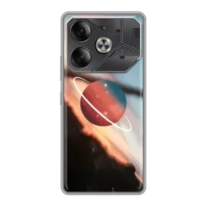 Чохол (ТПУ) з планетами на Tecno Pova 6 (Сатурн)