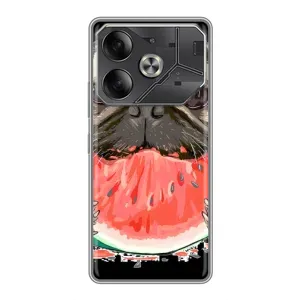 Чехол (ТПУ) Милые собачки для Tecno Pova 6 (Смешной Мопс)