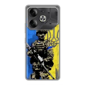 Чехлы с принтом (Воины ЗСУ) для Tecno Pova 6 (Солдат ЗСУ)