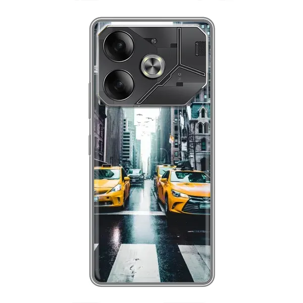 Чехол с рисунком «Такси» для TECNO Pova 6 Чехол с рисунком «Такси» для TECNO Pova 6