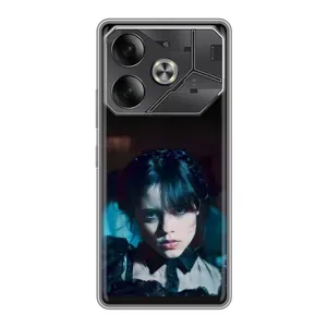 Чехлы с принтом Уэнсдей на Tecno Pova 6 (Танец Уэнсдей)