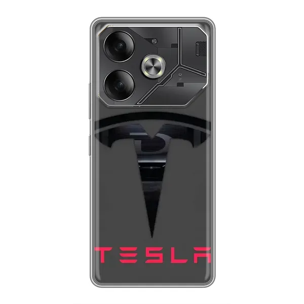 Чехол с рисунком «Logo TESLA» для TECNO Pova 6 Чехол с рисунком «Logo TESLA» для TECNO Pova 6