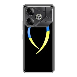 Силиконовый Чехол на Tecno Pova 6 (Я-Украина) (Украинское сердце)