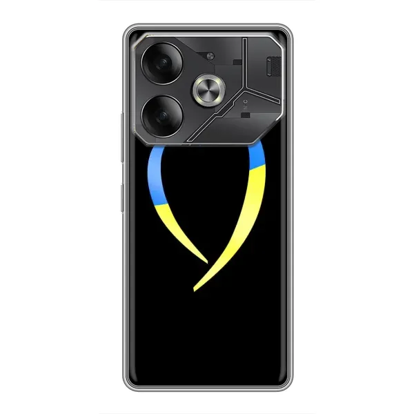 Чехол с рисунком «Украинское сердце» для TECNO Pova 6 Чехол с рисунком «Украинское сердце» для TECNO Pova 6