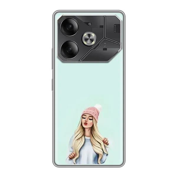 Чехол с рисунком «В шапке» для TECNO Pova 6 Чехол с рисунком «В шапке» для TECNO Pova 6