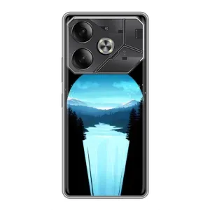 Летний Чехол на Tecno Pova 6 (Синий Водопад)