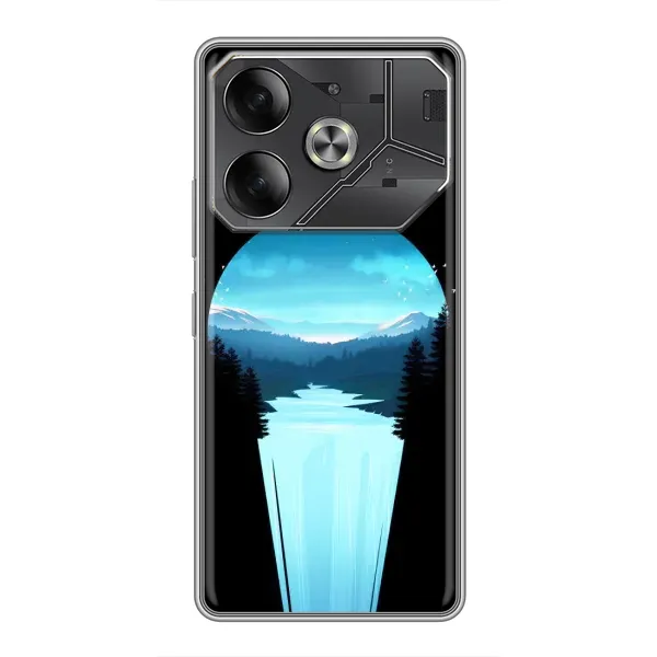 Чехол с рисунком «Синий Водопад» для TECNO Pova 6 Чехол с рисунком «Синий Водопад» для TECNO Pova 6