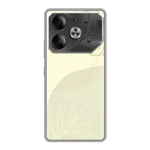 Чехол цветочный дизайн для Tecno Pova 6 (Зелёный фон)