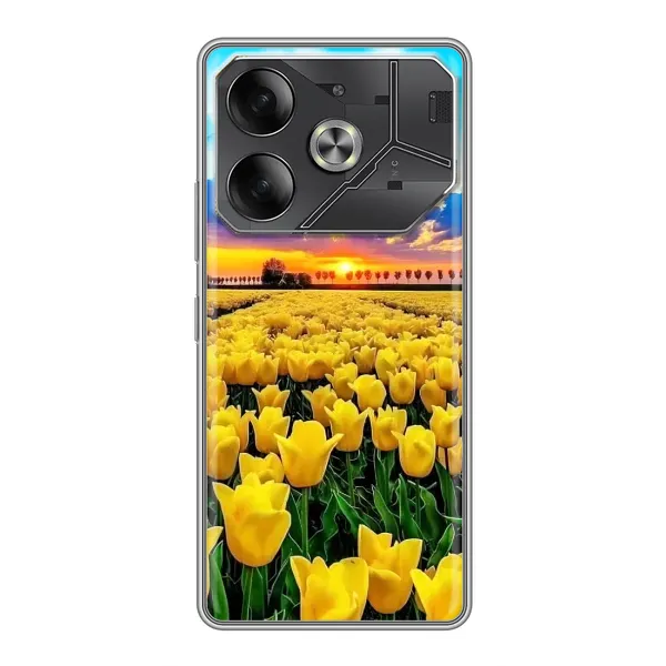 Чехол с рисунком «Желтые тюльпаны» для TECNO Pova 6 Чехол с рисунком «Желтые тюльпаны» для TECNO Pova 6