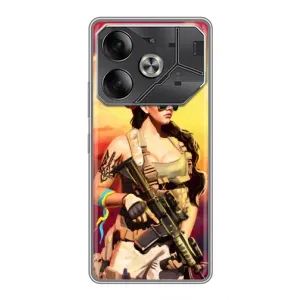 ЗСУ Чехлы (TPU) для Tecno Pova 6 (Женщина солдат)
