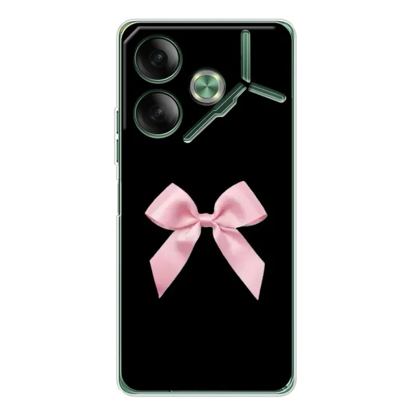 Чехол с рисунком «Бант на черном» для TECNO Pova 7 5G Чехол с рисунком «Бант на черном» для TECNO Pova 7 5G