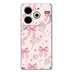 Чехол банты для Tecno Pova 7 Pro (Банты с цветами)
