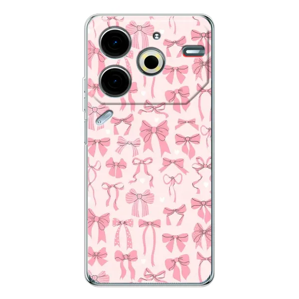 Чехол с рисунком «Фон бантики» для TECNO Pova 7 Pro Чехол с рисунком «Фон бантики» для TECNO Pova 7 Pro
