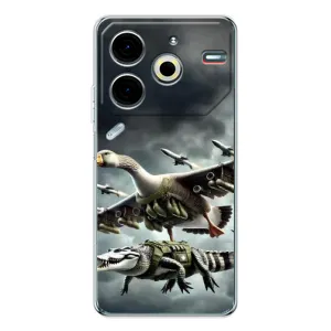 Чохол з мемами траралело тралала для Tecno Pova 7 Pro (Гусіні і крокоділо)