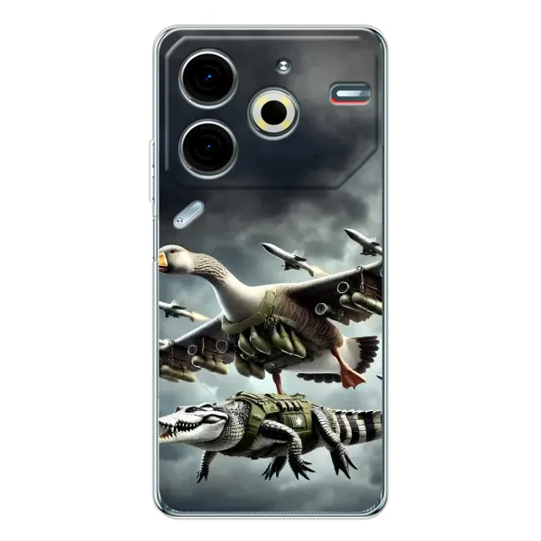 Чехол с рисунком «Гусини и крокодило» для TECNO Pova 7 Pro Чехол с рисунком «Гусини и крокодило» для TECNO Pova 7 Pro