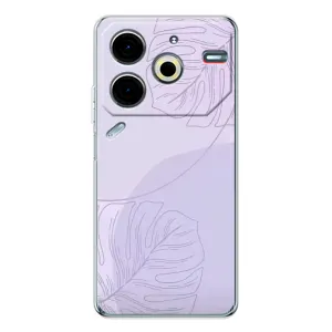 Чехол цветочный дизайн для Tecno Pova 7 Pro (Монстера фиолетовая)